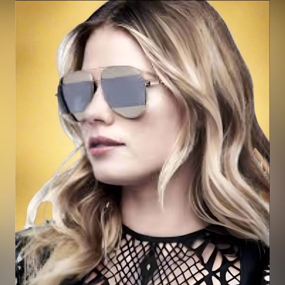 ? NWT The Funky Aviator Dior Split Blue And Pink Mirror 59MM Sunglasses main image 4